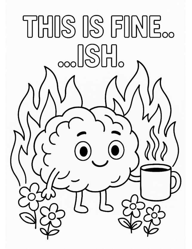 So Anxious- A relatable coloring book designed to help ease and calm your nerves -Digital Download