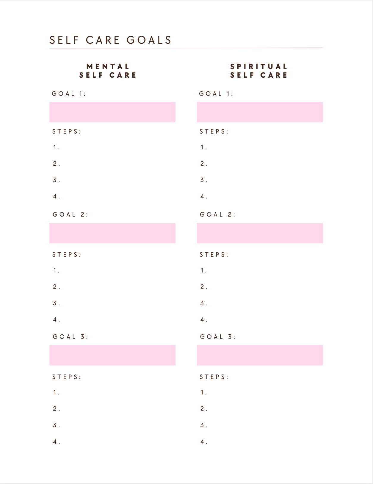 The Makings of Me- The Self-Care Routine Workbook- Digital Download