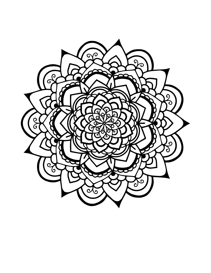 Calmly Colorful-A Mandala Coloring and Activity Book for relaxation and peace- Digital Download