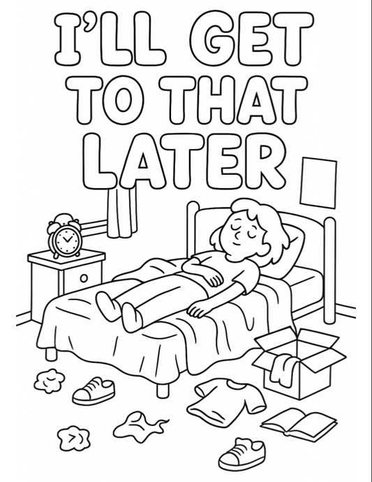 So Anxious- A relatable coloring book designed to help ease and calm your nerves -Digital Download